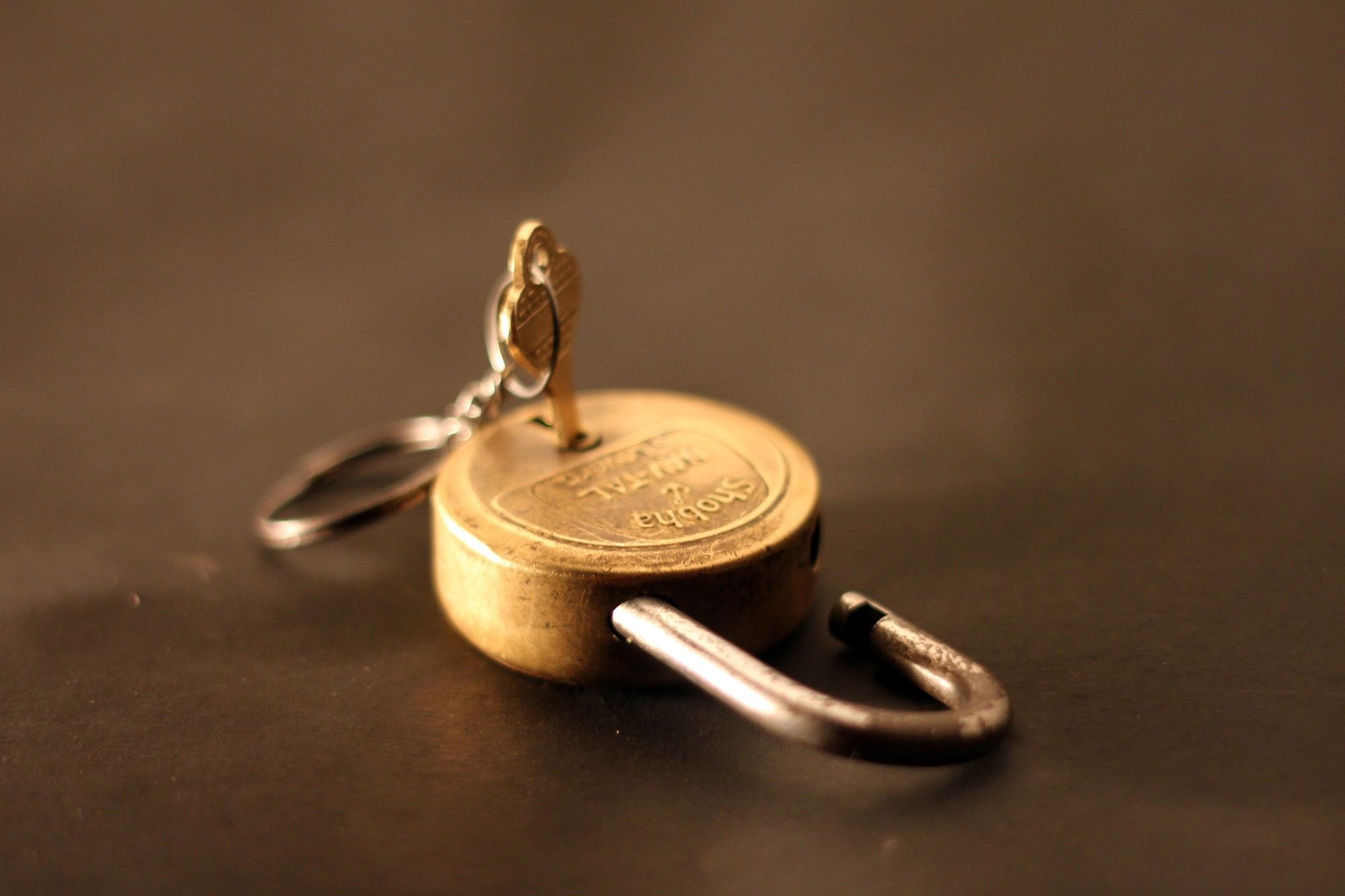 unfastened lock