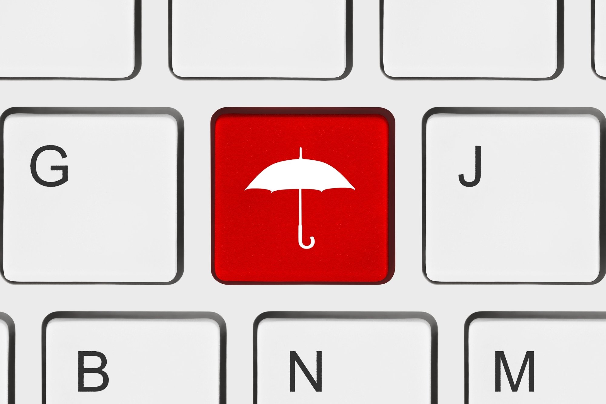 one keyboard keycap with umbrella icon