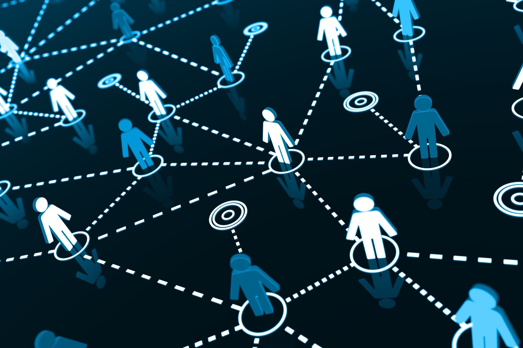 people connected to each other illustration
