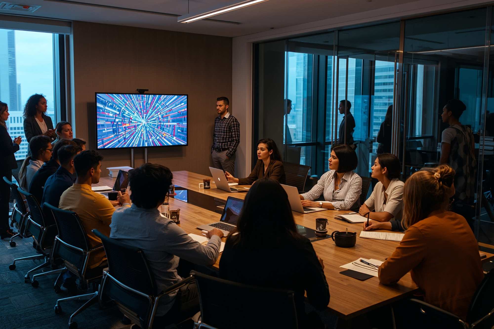 company meeting about cybersecurity