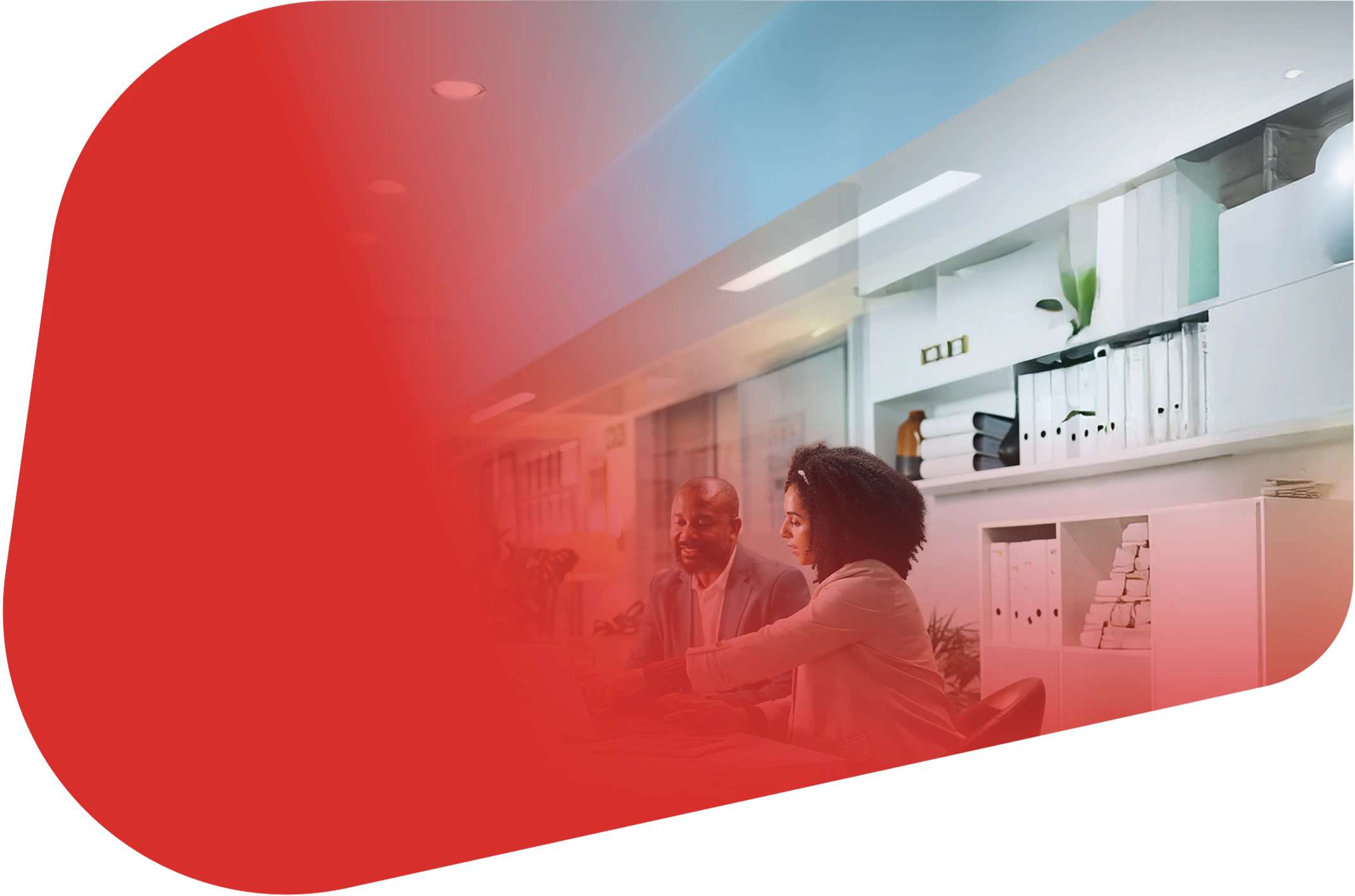 healthcare professional discussing the results to the guy beside him