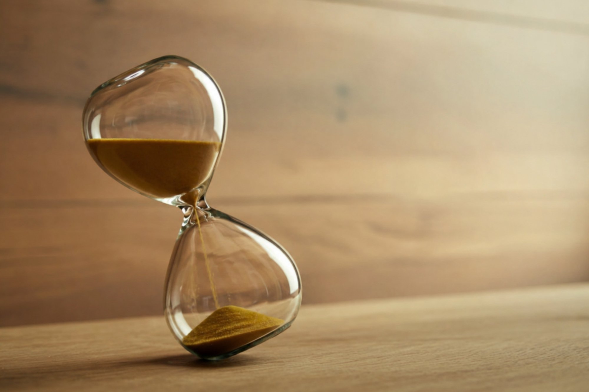 tipping hour glass
