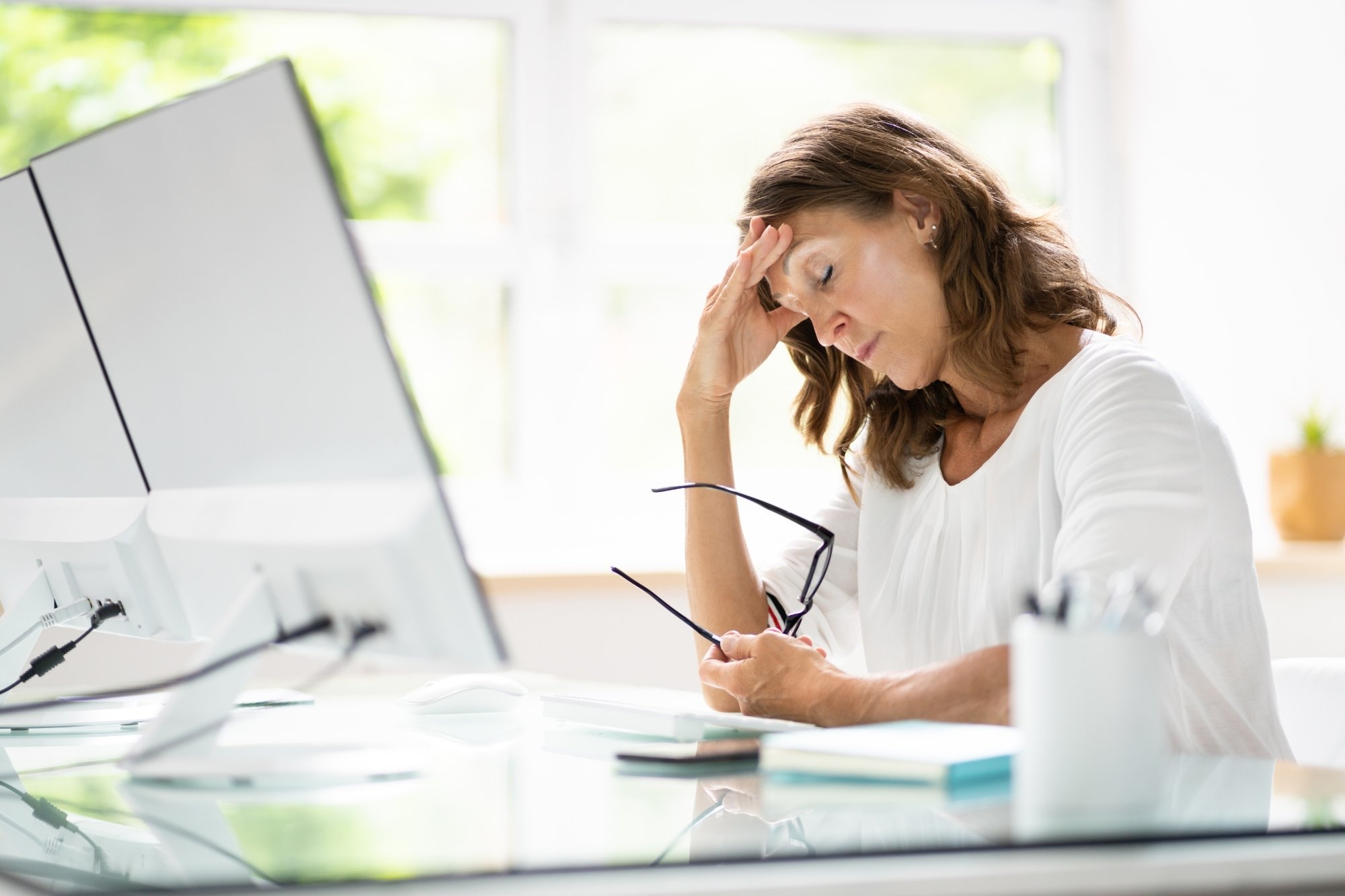 woman stress about ongoing ehr conversion process