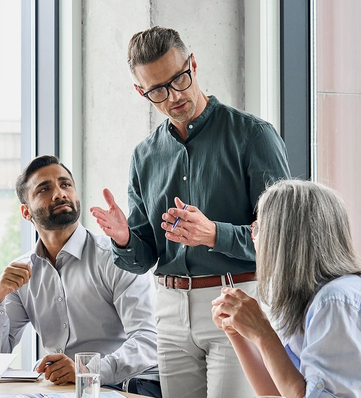 A business people making strategy