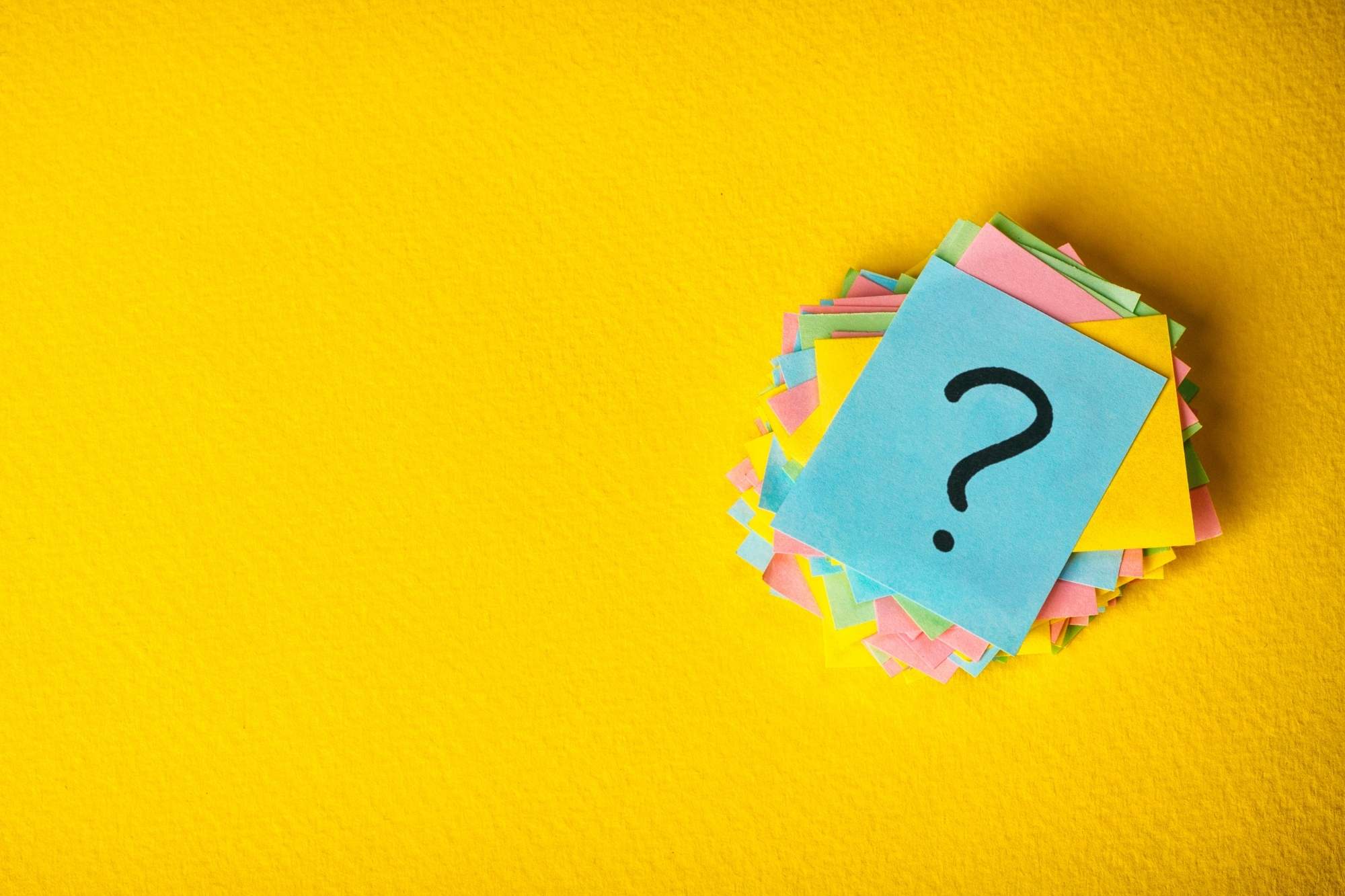 question mark in yellow background