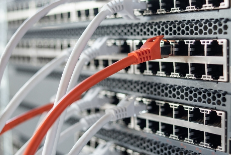cables connected to a server