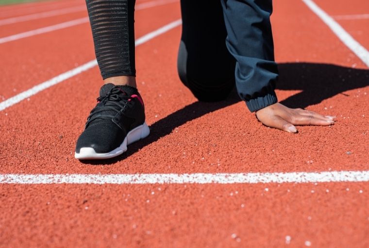 runner at the starting point